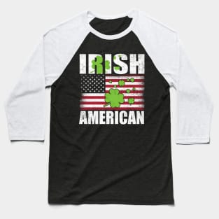 St. Patrick's Day Irish American Flag Baseball T-Shirt